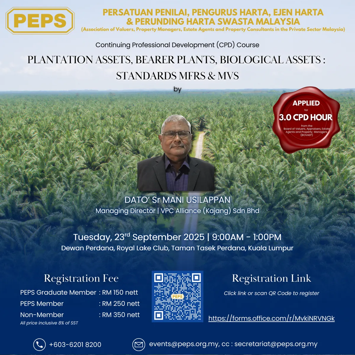Plantation Assets, Bearer Plants, Biological Assets: Standards MFRS & MVS — event material